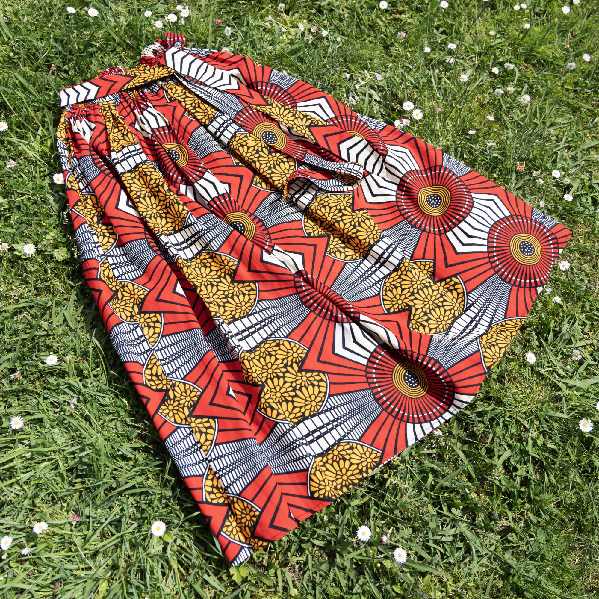 African Wax Print Wrap Skirts — 3