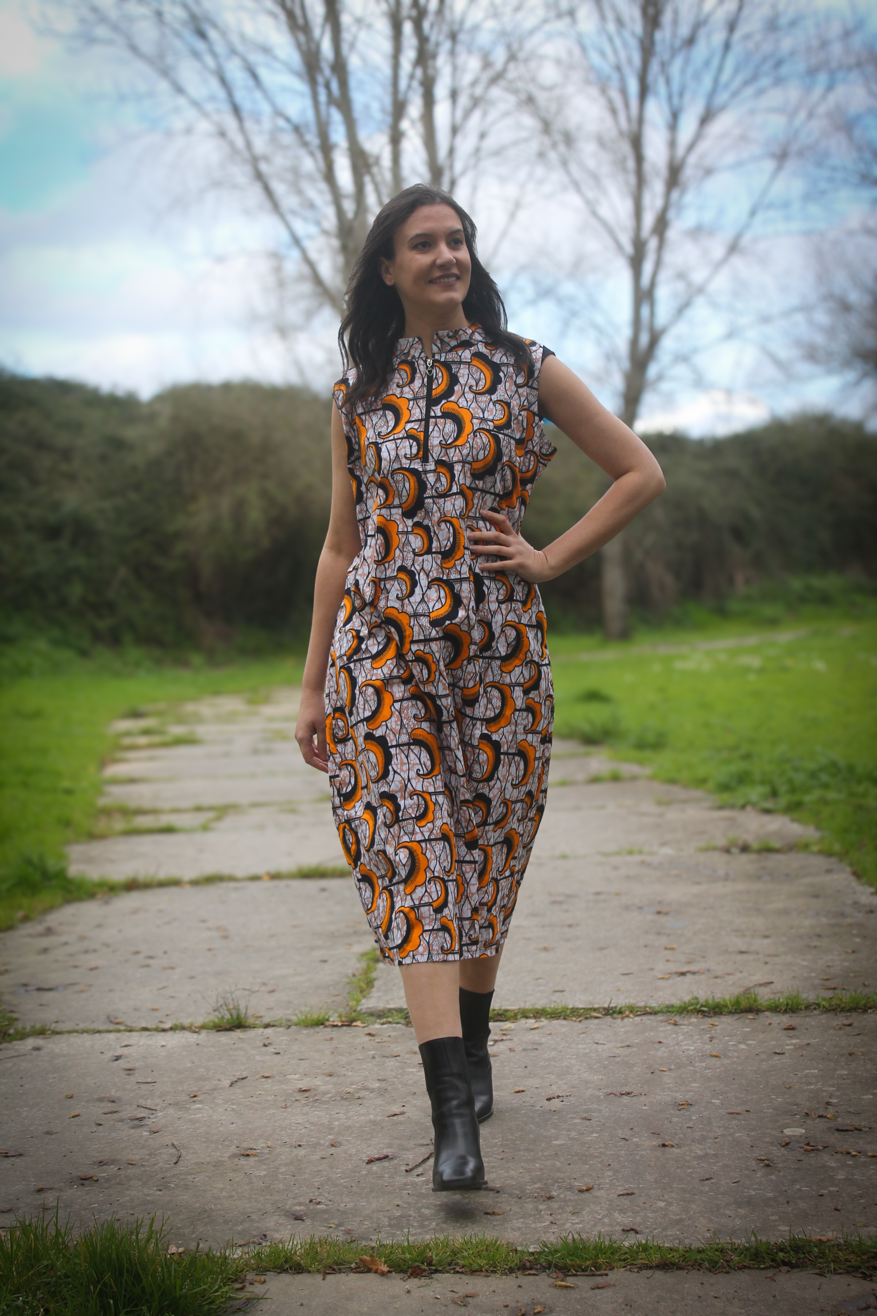 Abstract print sheath dress — 2