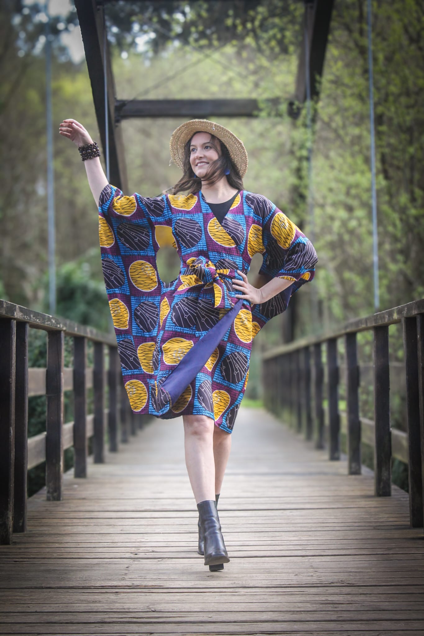 Ankara print wrap dress